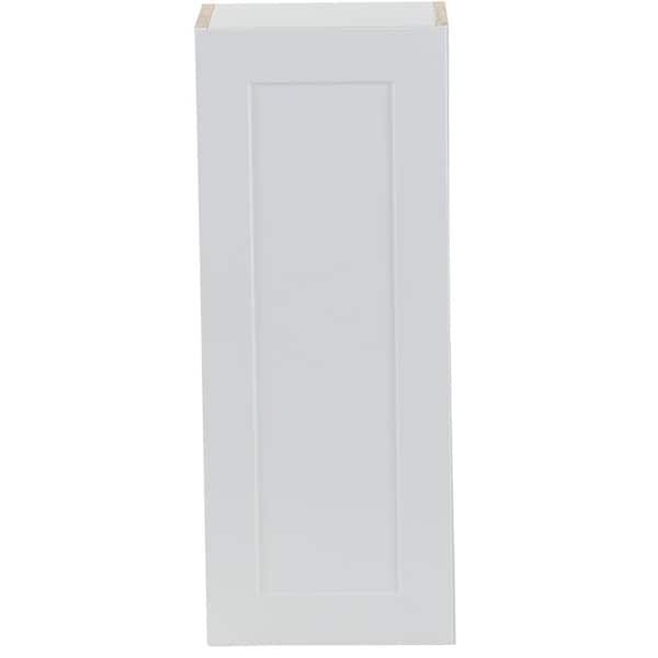Hampton Bay Cambridge White Shaker Assembled Wall Kitchen Cabinet with 1 Soft Close Door (12 in. W x 12.5 in. D x 30 in. H)