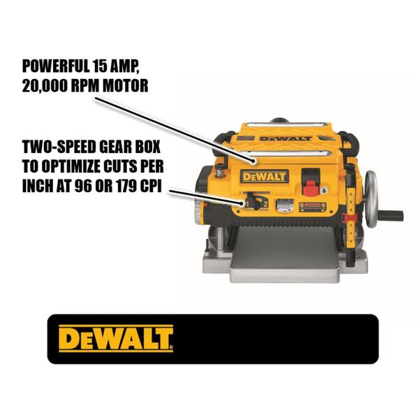 DEWALT 15 Amp Corded 13 in. Planer DW735 The Home Depot