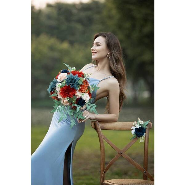 peridot colored bridesmaid dresses Lavetir Long Chiffon with Half Sleeves & Pockets A-Line V-Neck 2026 Eucalyptus Length:62 [+$ 4.99] Oshi no Ko This empire gown has dark green quince dress