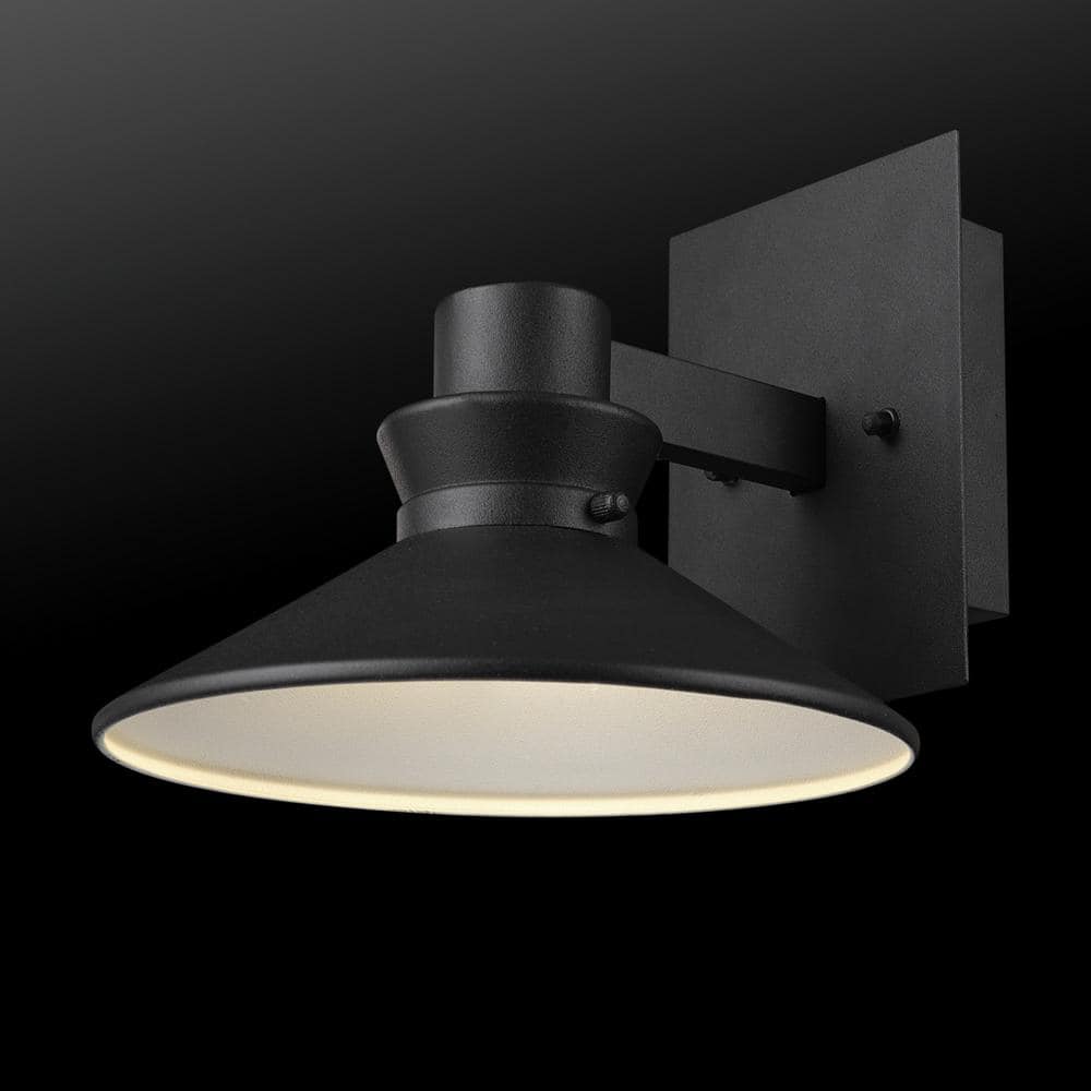 Harris Matte Black Integrated LED Modern Farmhouse Outdoor Wall Sconce