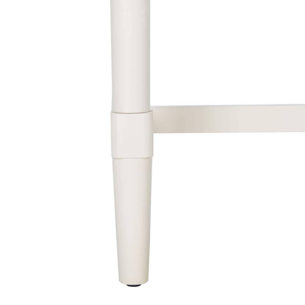 Riviera Elegance White 2-Drawer Carved Console Table with Storage