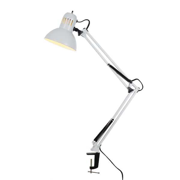 Tensor 37 4 In White Swing Arm Desk, Balanced Arm Lamp