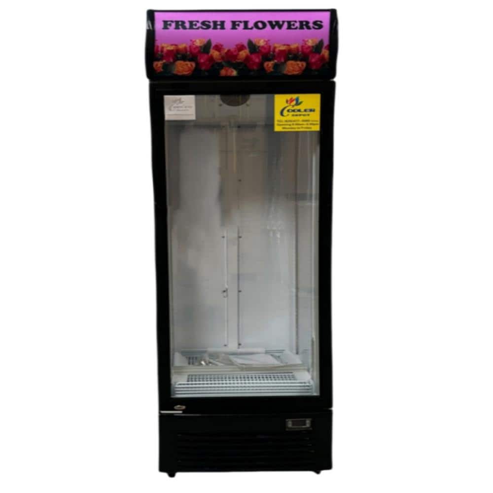 24.5 in. 15.5 cu. ft. Commercial Single Glass Door Flowers Cooler Floral Refrigerator Display in White