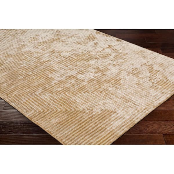 Kastav Tan Striped 2 ft. x 3 ft. Indoor Area Rug