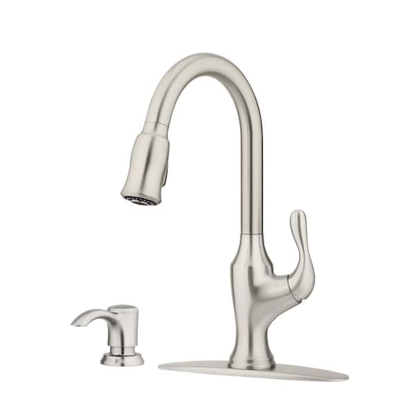 Pfister Deming Single-Handle Pull-Down Sprayer Kitchen Faucet in Spot Defense Stainless Steel