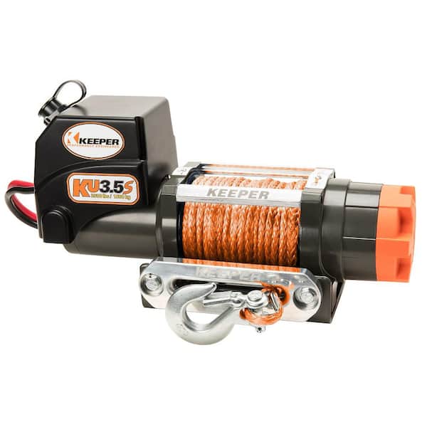 Keeper 12-Volt DC 3,500 lbs. Winch with Synthetic Rope
