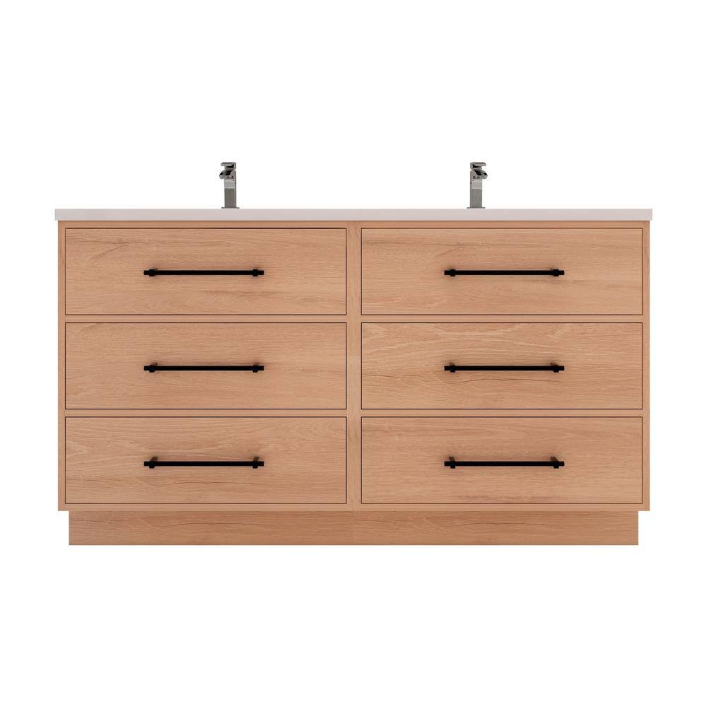 BV Better Vanity Victoria 59 in. W x 20 in. D x 35 in. H Double Sink ...