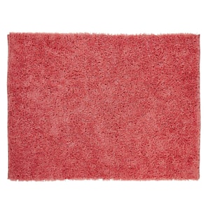 Microfiber Shag Coral 5 ft. x 7 ft. Area Rug