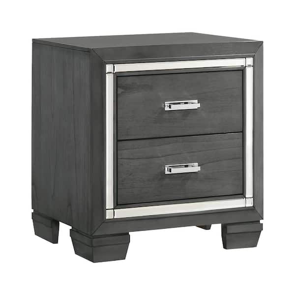 Picket House Furnishings Kenzie 2-Drawer Grey Nightstand
