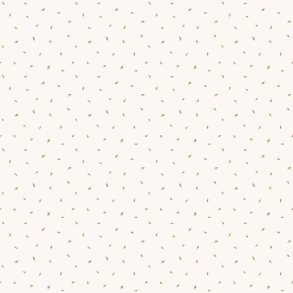 Unbranded Miniatures 2 Beige Polka Dot Leaf Design Matte Finish Non-Pasted Vinyl on Non-Woven Wallpaper Sample