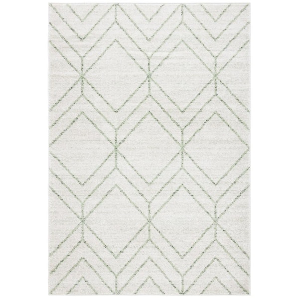 Adirondack 5 ft. x 8 ft. Ivory/Sage Geometric Area Rug