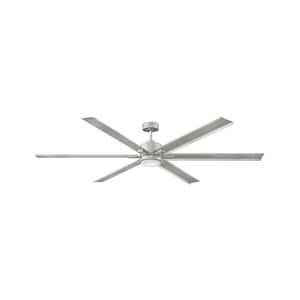 Indy Maxx 82 in. Integrated LED Indoor/Outdoor Brushed Nickel Ceiling Fan with Wall Switch