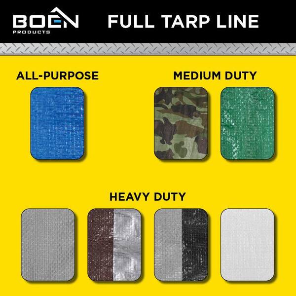 BOEN 10 ft. x 20 ft. All Purpose Blue Tarp (12-Pack) BT- 102012
