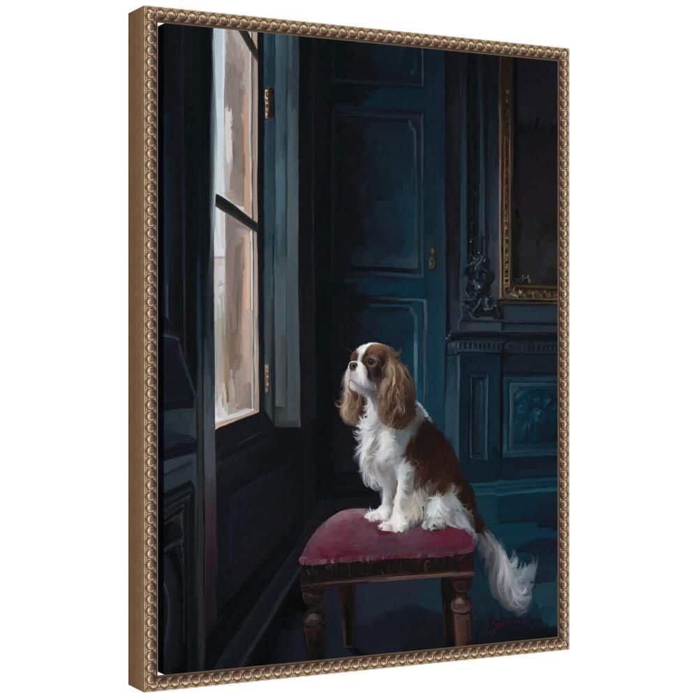 "Sylvie ""View From The Parlor"" by Mary Sparrow Animals Framed Canvas Art Print 24 in. x 18 in." price history on PriceWatchPro