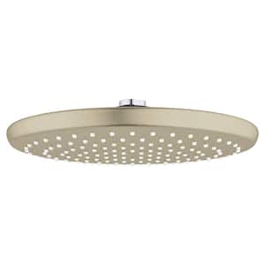 Tempesta 250 1-Spray Patterns with 1.75 GPM 10 in. H Round Wall Mount Rain Fixed Shower Head in Brushed Nickel