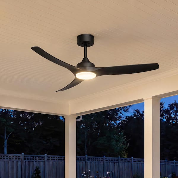 52 in. Outdoor Ceiling Fan with Light for Patio Weather-Proof & High-Airflow, Quiet DC Motor 3CCT Dimmable LED Remote