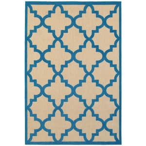 Marina Blue 10 ft. x 13 ft. Outdoor Patio Area Rug