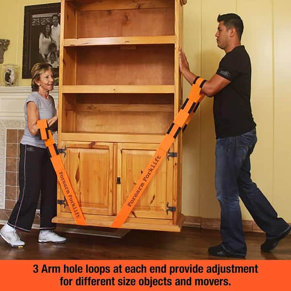 Produktbild von Forearm Forklift Verlängerungsgurt – 3,5 Fuß (1,1 M), Für Hebegurte, 800 Lbs Traglast, Orange, Ergonomisch & Sicher