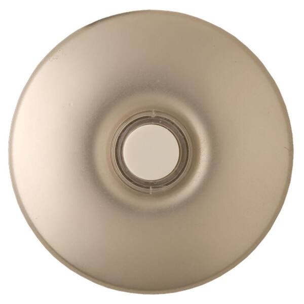 NICOR Wired Lighted Stucco Door Bell Push Button, Brushed Nickel for Prime Chime Door Bell Kit