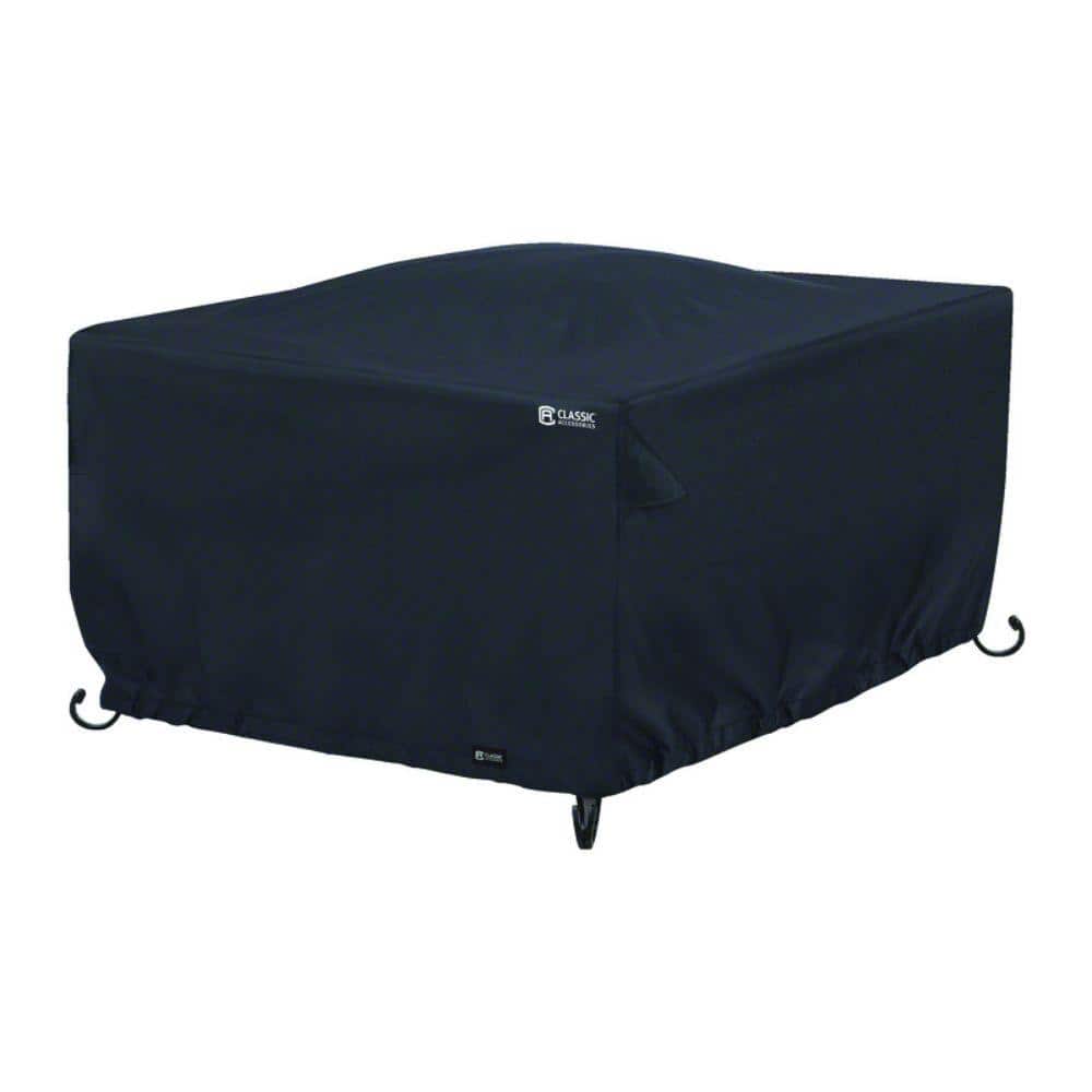 Classic Black 42 Inch Square Fire Pit Table Cover