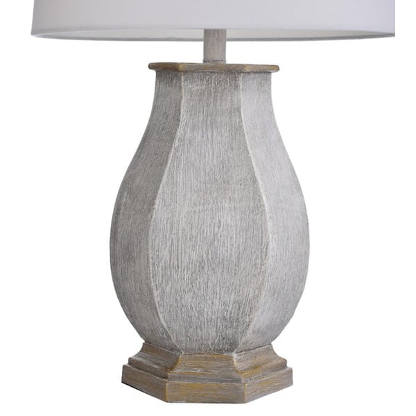 StyleCraft 30 in. Basilica Sky Table Lamp with White Hardback