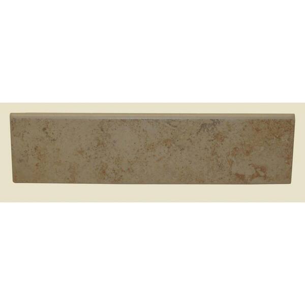 Daltile Brixton Sand 3 in. x 12 in. Glazed Ceramic Surface Bullnose Wall Tile (0.25702 sq. ft. / piece)