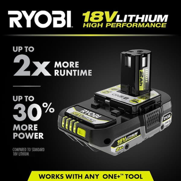 RYOBI 18V ONE+ 2.0 Ah Compact Lithium-Ion Battery