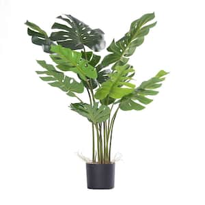 40 in. Green Artificial Philodendron Tree In Pot