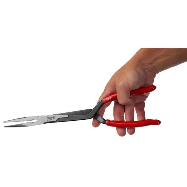 Milwaukee 13 in. Straight Long Needle Nose Pliers with Slip