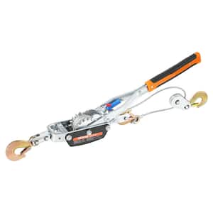 Rope Puller 5 Ton Pulling Capacity Heavy Duty Ratchet Power Win. Puller with 11.5 ft. Steel Cable for Vehicle Rescue