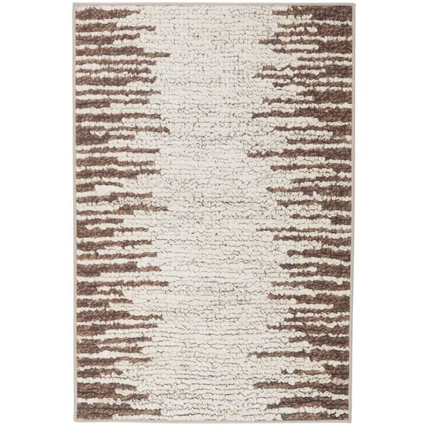 Moss Machine Washable Russet 6 ft. x 9 ft. Indoor Area Rug