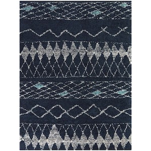Romanelli Navy 5 ft. 3 in. x 7 ft. Moroccan Area Rug