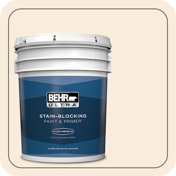 5 gal. #PPH-12 Ivory Extra Durable Satin Enamel Interior Paint & Primer