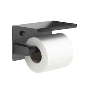 Malta Contemporary Toilet Paper Holder in Matte Black
