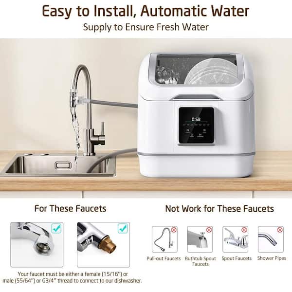 Mini Portable Dishwasher™- Countertop with 5L Built-In Water Tank