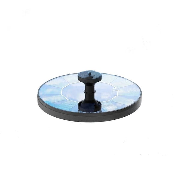 Upgraded Black Solar Bird Bath Water Fountain with 6 Nozzles Eco-Friendly Floating Pump for Bird Bath Garden Pond Pool