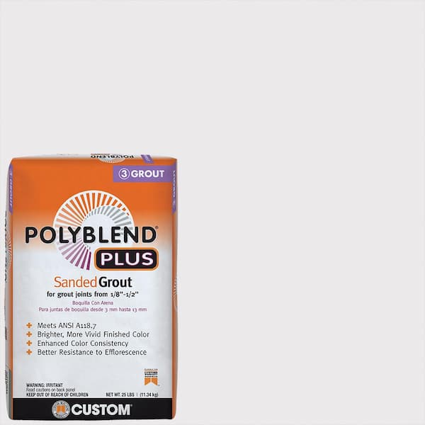 Custom Building Products Polyblend Plus #642 Ash 25 lb. Sanded Grout