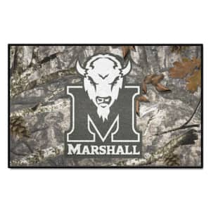 Marshall Thundering Herd Camo 19 in. x 30 in. Starter Mat Accent Rug