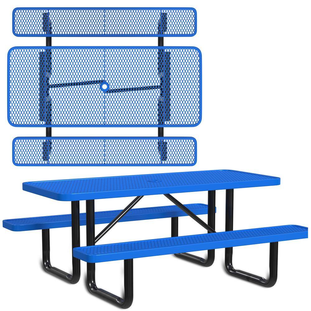 6 ft. Rectangle Portable Outdoor Commercial Metal Picnic Table price history on PriceWatchPro