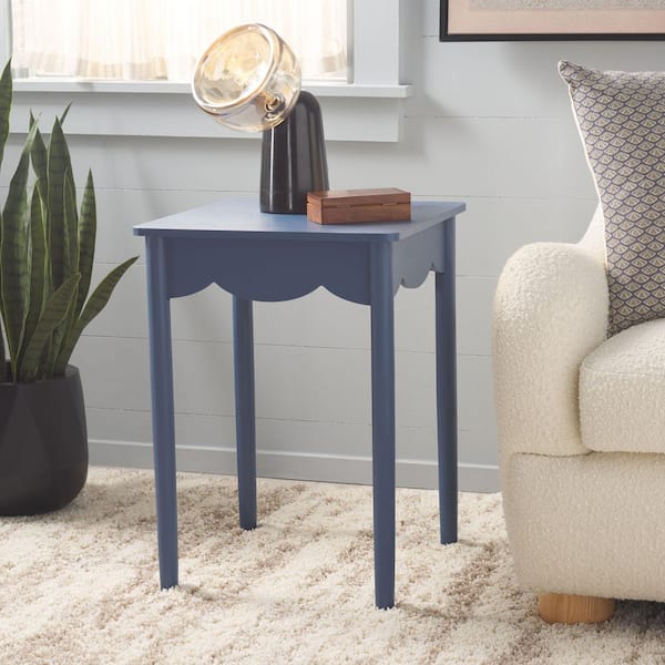 Paislyn 16.9 in. Blue Wood End Table