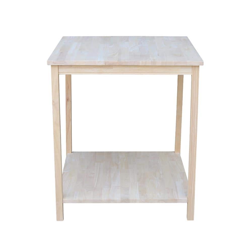 Elegant Solid Hardwood Traditional Printer Stand, 32'' Unfinished