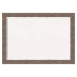 Noble Mocha White Corkboard 27 in. x 19 in. Bulletin Board Memo Board