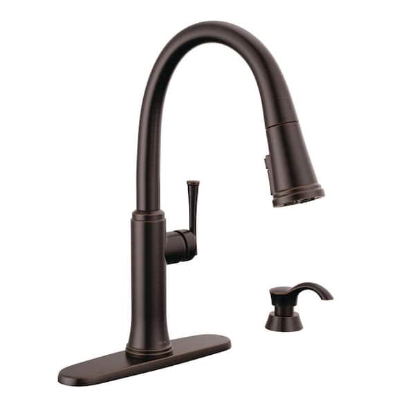 Delta Eldridge Single-Handle Pull Down Sprayer Kitchen Faucet with ShieldSpray Technology in Venetian Bronze