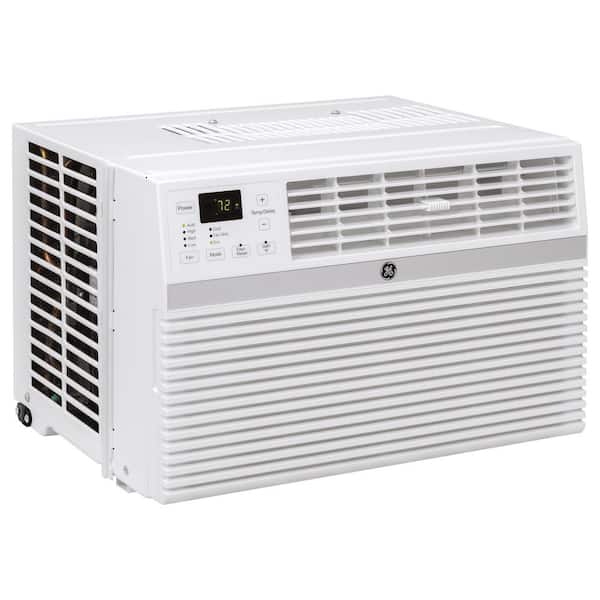 GE - 8,000 BTU 115-Volt Smart Window Air Conditioner with Remote in White