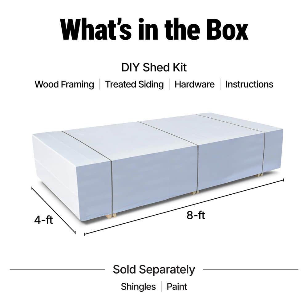 Cedarhill 12' x 20' Blue and White Wood Storage Shed Kit