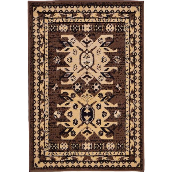 Unique Loom Taftan Oasis Brown 2' 2 x 3' 0 Area Rug