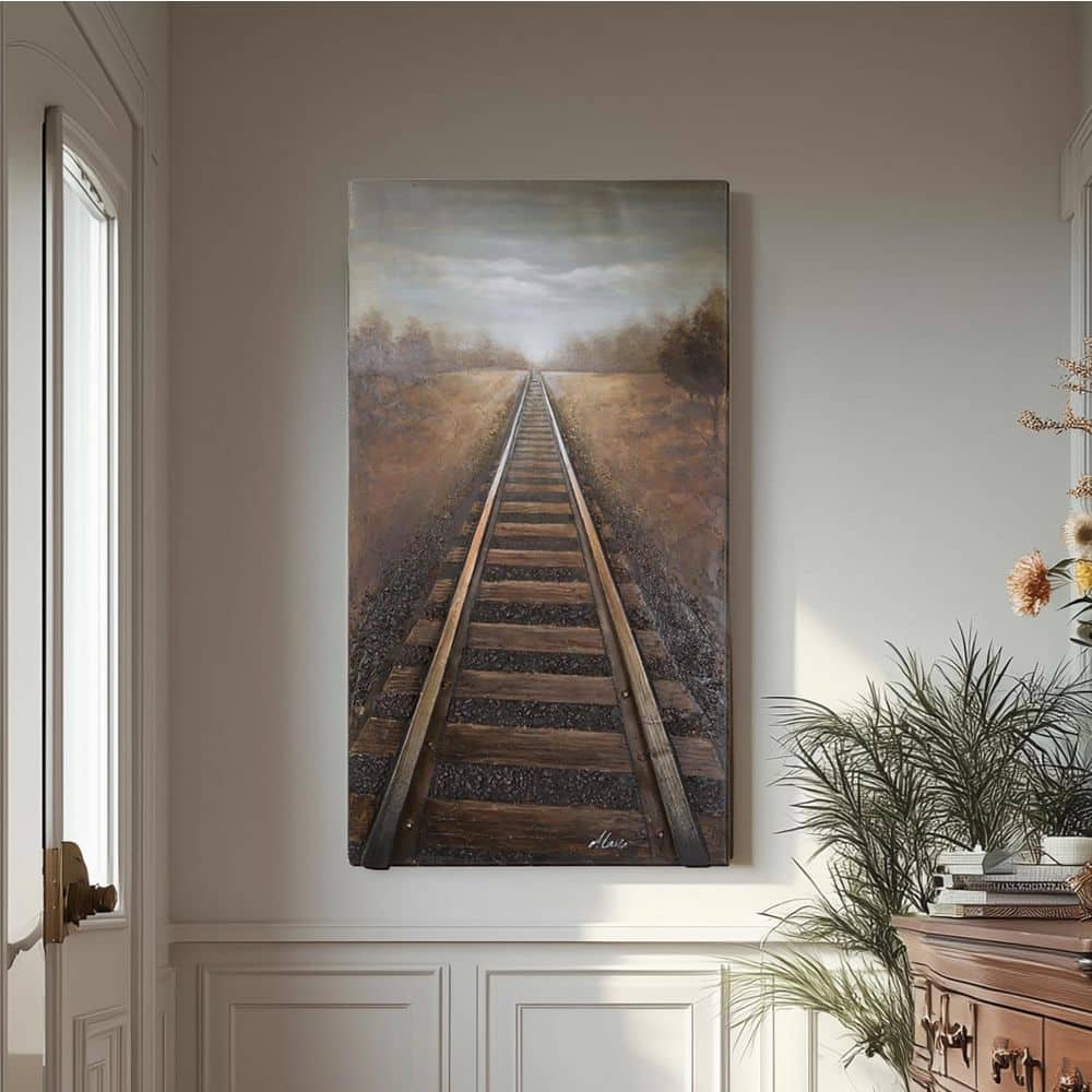 "66 in. x 37 in. ""Vanishing Into The Distance"" Hand Painted Contemporary Artwork" price history on PriceWatchPro