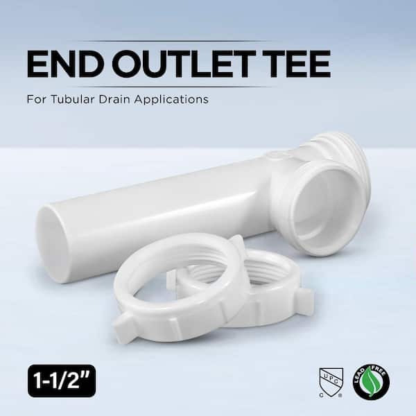 PLUMBFLEX 1-1/2 in. x 5 in. L Polypropylene End Outlet Tee for