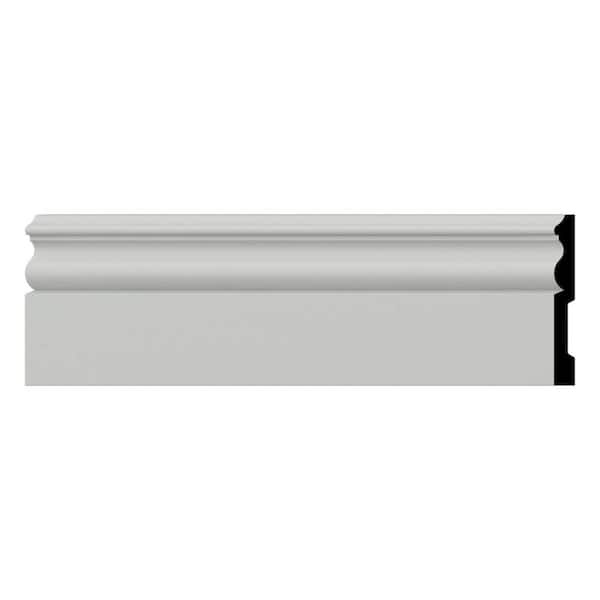 Jameson 0.625 in. D x 5.75 in. W x 12 in. L Polyurethane Baseboard Moulding Sample
