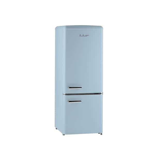 iio 7 cu. ft. Retro Bottom Freezer Refrigerator in Light Blue, ENERGY STAR